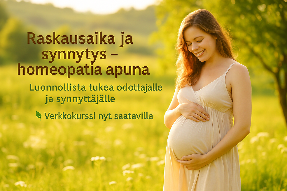 Raskausaika ja synnytys, homeopatia apuna  by TAIMI koulutus Oy